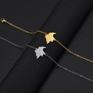 Colombia Map Bracelet