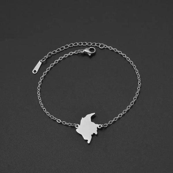 Colombia Map Bracelet