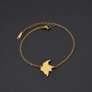 Colombia Map Bracelet