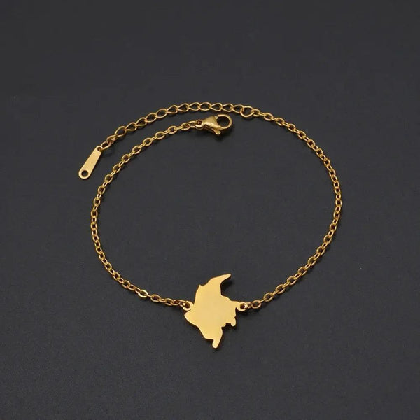 Colombia Map Bracelet