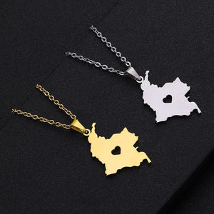 Colombia Map Necklace