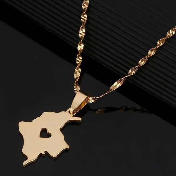 Colombia Map Necklace