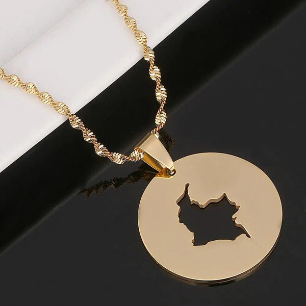 Colombia Map Necklace