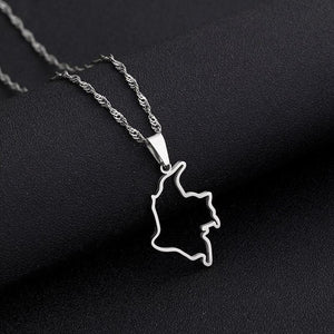 Colombia Map Necklace