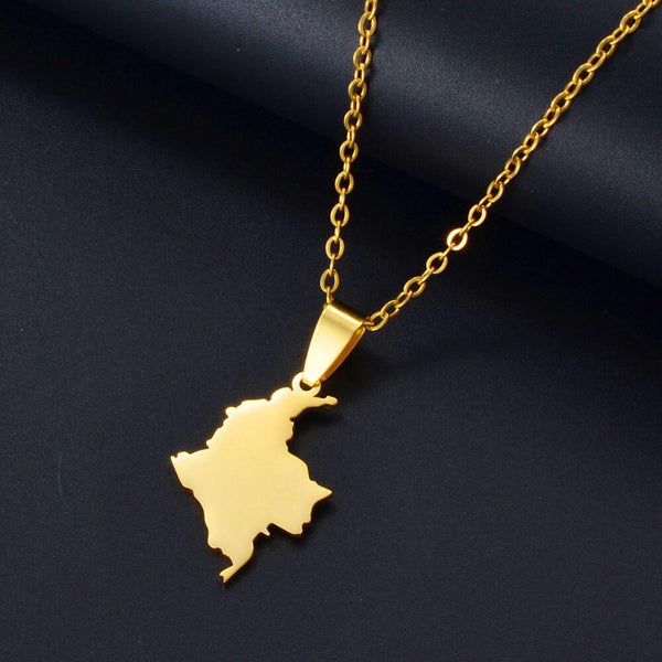 Colombia Map Necklace