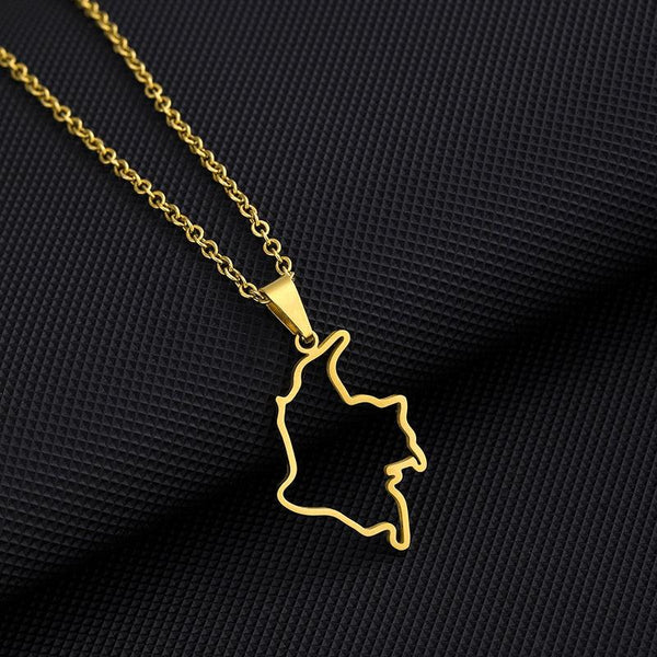 Colombia Map Necklace