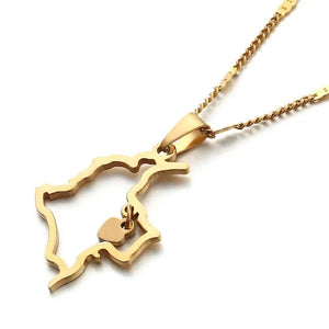 Colombia Map Necklace