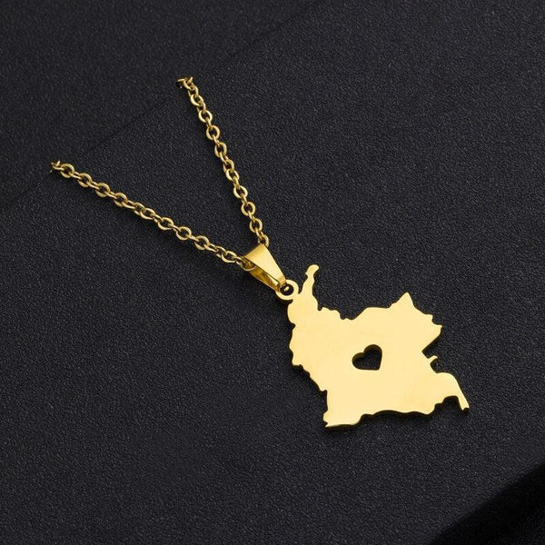 Colombia Map Necklace