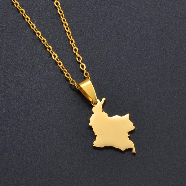 Colombia Map Necklace