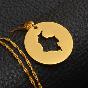 Colombia Map Necklace