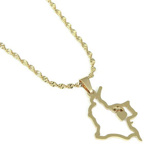 Colombia Map Necklace