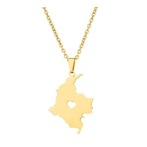 Colombia Map Necklace