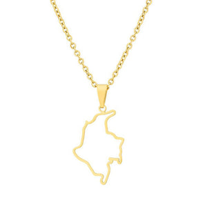 Colombia Map Necklace