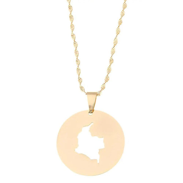 Colombia Map Necklace