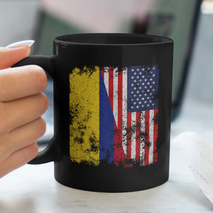 Colombia USA Flag - Half American Mug