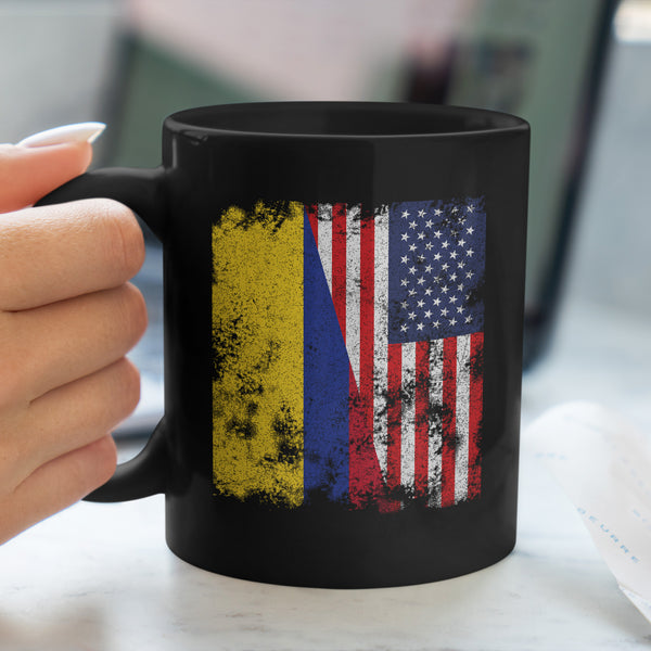 Colombia USA Flag - Half American Mug