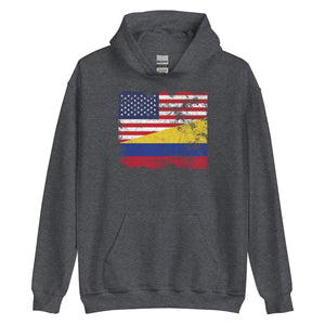 Colombia USA Flag Hoodie