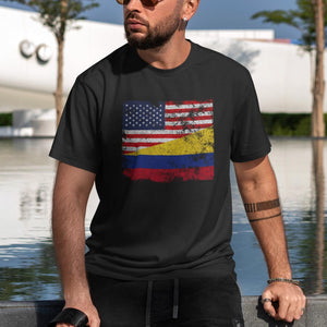 Colombia USA Flag T-Shirt