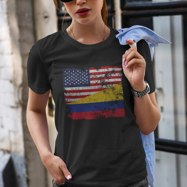 Colombia USA Flag T-Shirt