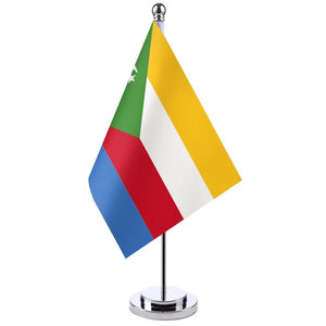 Comoros Desk Flag - Small Office Table Flag