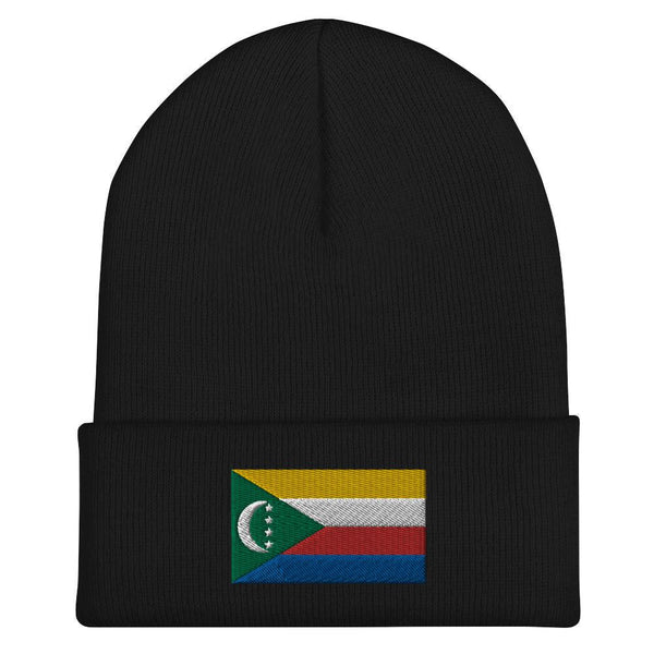Comoros Flag Beanie - Embroidered Winter Hat