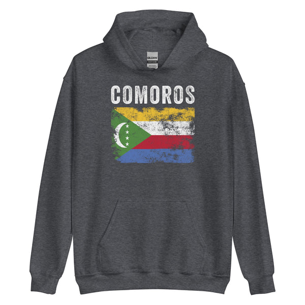 Comoros Flag Distressed - Comoran Flag Hoodie