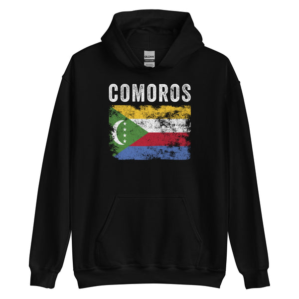 Comoros Flag Distressed - Comoran Flag Hoodie