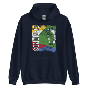 Comoros Flag - Distressed Flag Hoodie