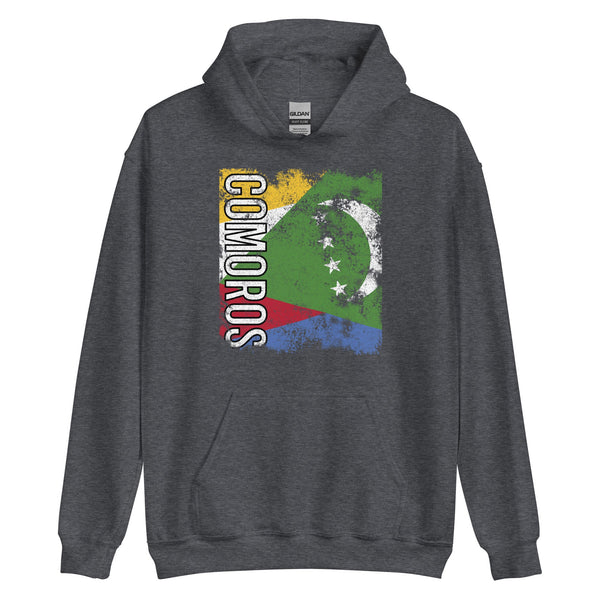 Comoros Flag - Distressed Flag Hoodie