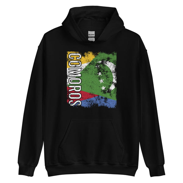 Comoros Flag - Distressed Flag Hoodie