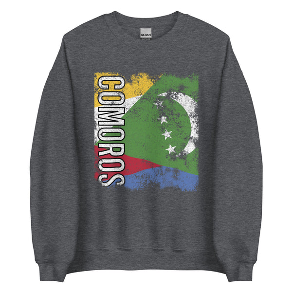 Comoros Flag - Distressed Flag Sweatshirt