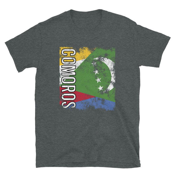 Comoros Flag Distressed T-Shirt