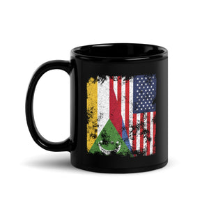 Comoros USA Flag - Half American Mug