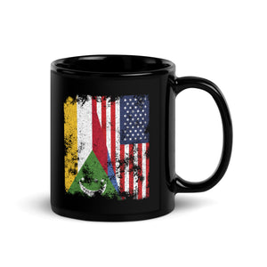 Comoros USA Flag - Half American Mug