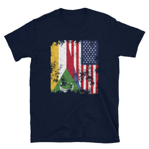 Comoros USA Flag - Half American T-Shirt