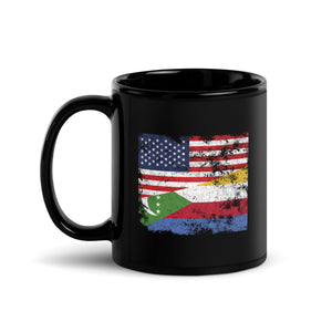 Comoros USA Flag Mug