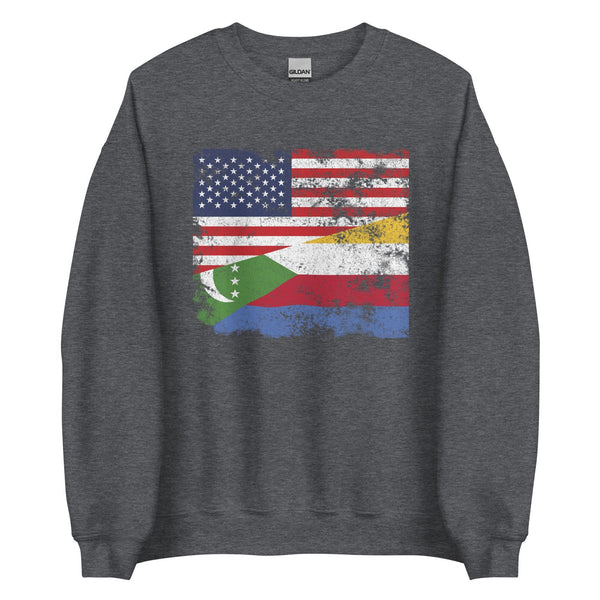 Comoros USA Flag Sweatshirt