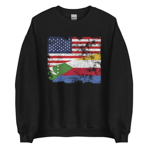Comoros USA Flag Sweatshirt
