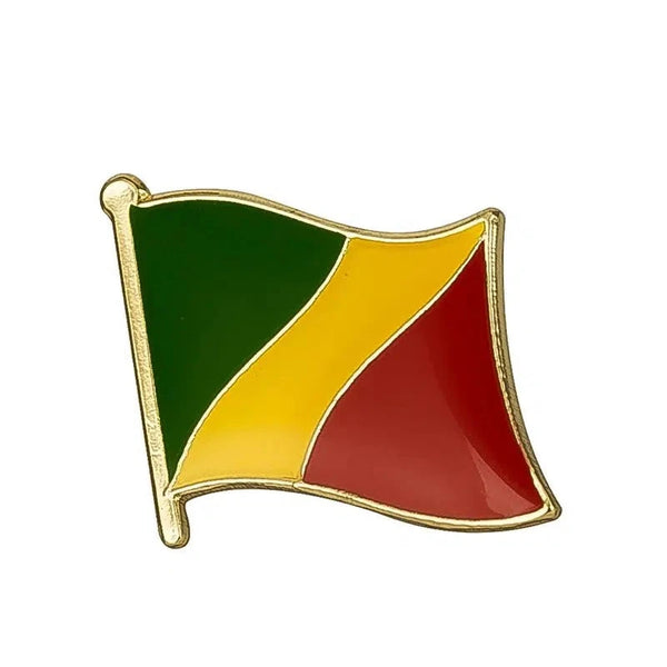Congo Flag Lapel Pin - Enamel Pin Flag