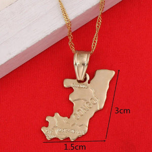 Congo Map Necklace