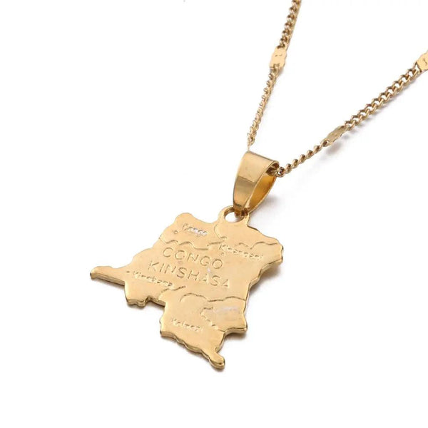 Congo Map Necklace