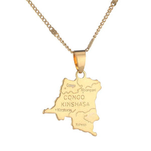 Congo Map Necklace