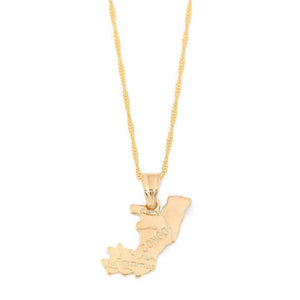 Congo Map Necklace