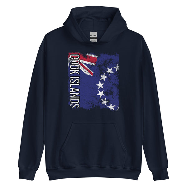 Cook Islands Flag - Distressed Flag Hoodie