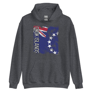 Cook Islands Flag - Distressed Flag Hoodie