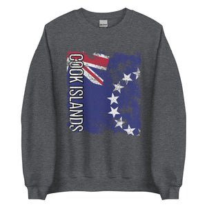 Cook Islands Flag - Distressed Flag Sweatshirt