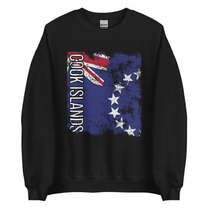 Cook Islands Flag - Distressed Flag Sweatshirt