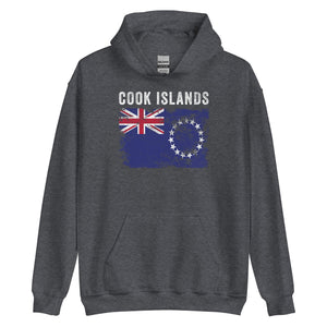 Cook Islands Flag Distressed Hoodie