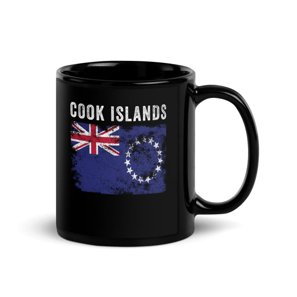Cook Islands Flag Distressed Mug