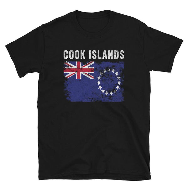Cook Islands Flag Distressed T-Shirt